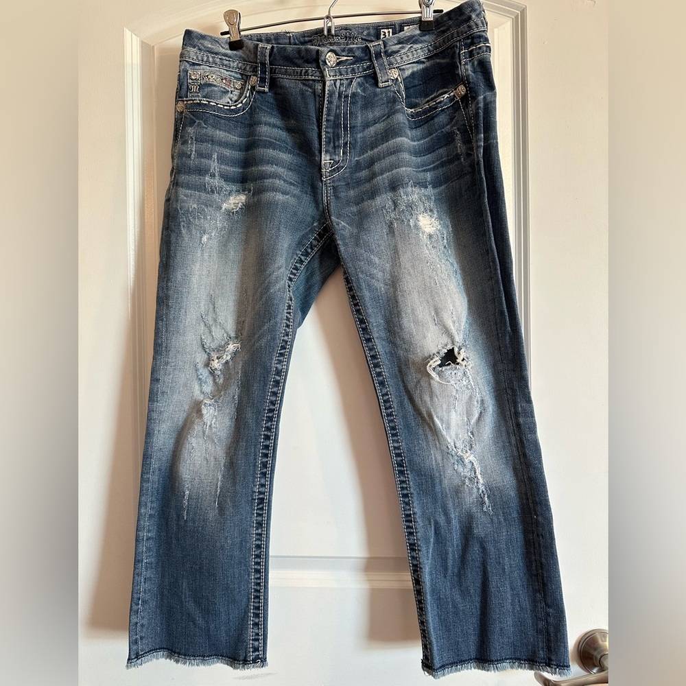 Miss Me Blue Cropped Jeans